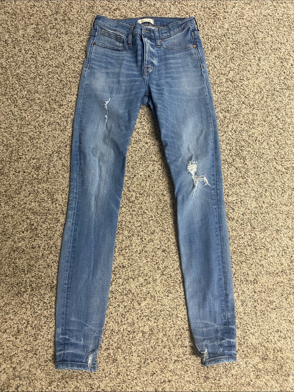 Madewell Blue High Rise Skinny Jeans